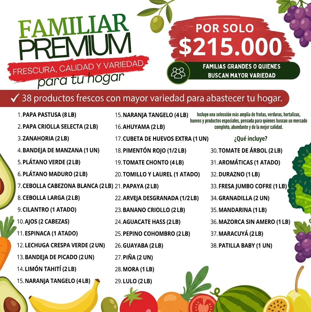 Mercado Familiar Premium – Combo A&M