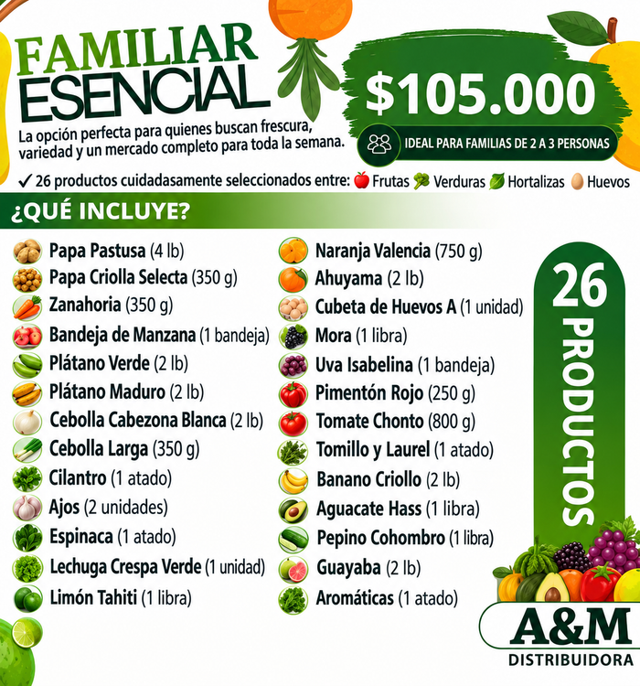 Mercado Familiar Esencial – Combo A&M