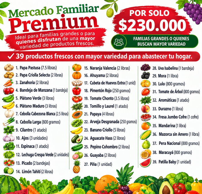 Mercado Familiar Premium – Combo A&M