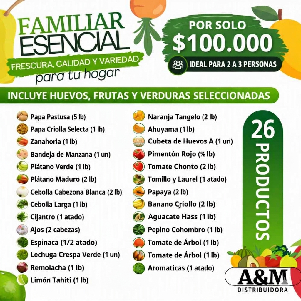 Mercado Familiar Esencial – Combo A&M