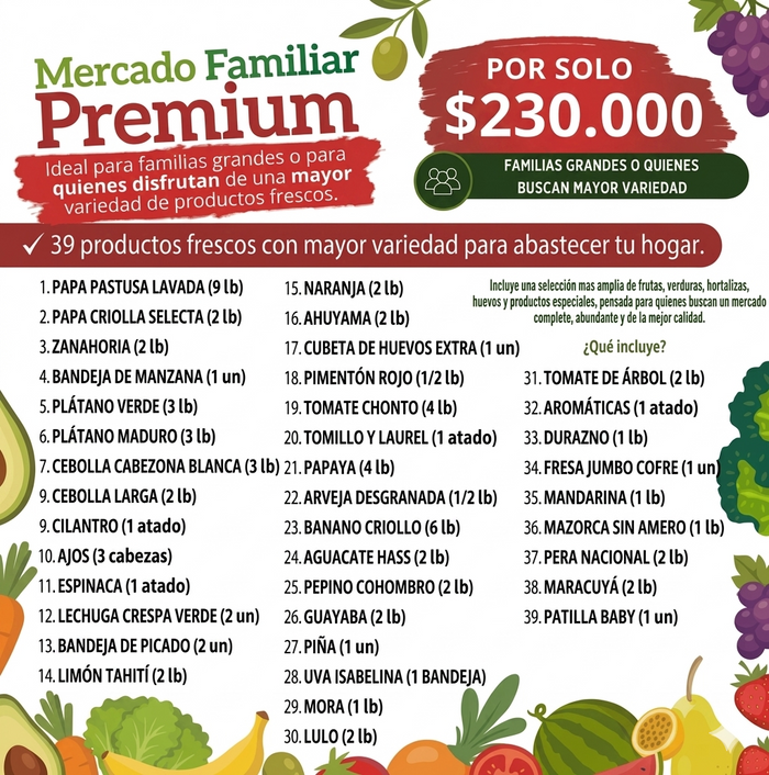 Mercado Familiar Premium – Combo A&M